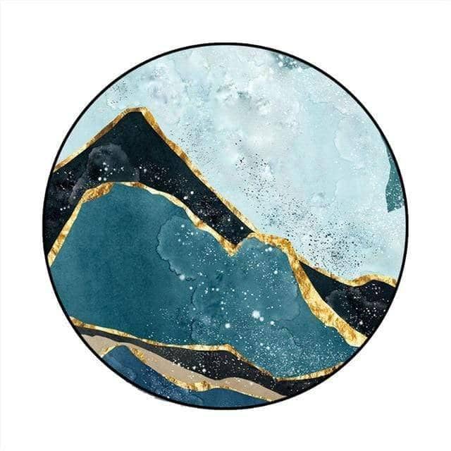 European Moroccan Style Round Area Rug - Vibrant and Bold Living Room Decor