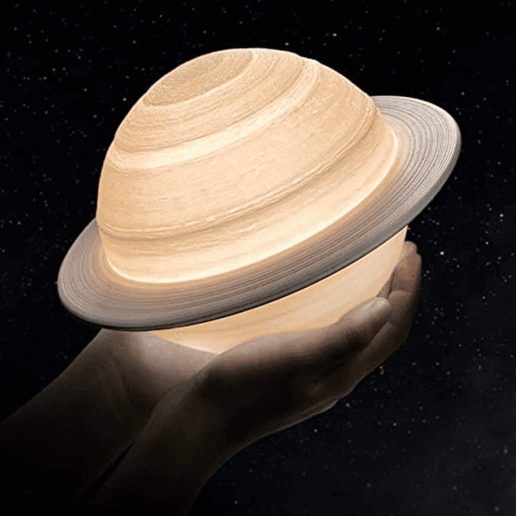 Explore the Galaxy with 3D Printed Saturn Lamp - LED Decor