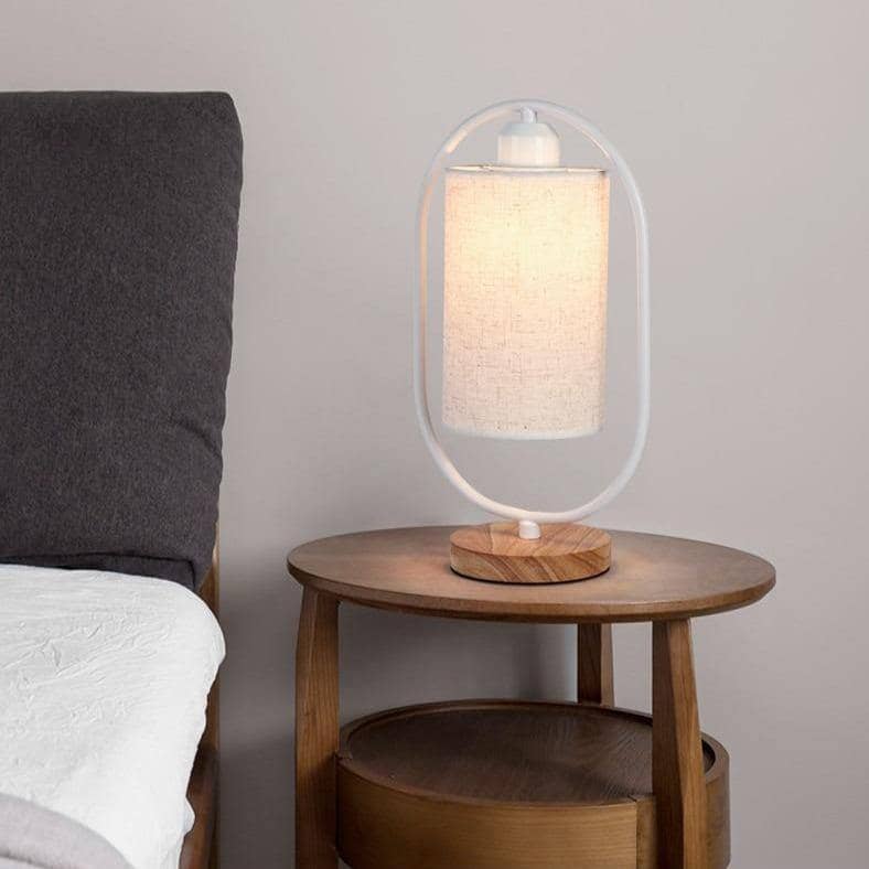 Fabric Lampshade Side Lamp - Vintage Chic