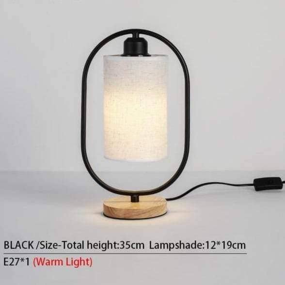 Fabric Lampshade Side Lamp - Vintage Chic