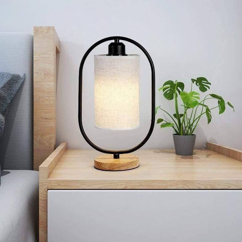 Fabric Lampshade Side Lamp - Vintage Chic