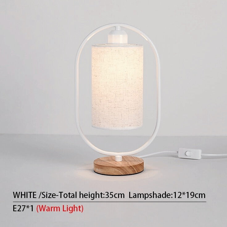 Fabric Lampshade Side Lamp - Vintage Chic