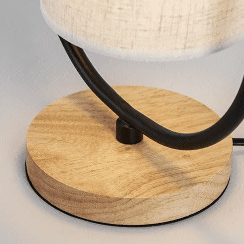 Fabric Lampshade Side Lamp - Vintage Chic