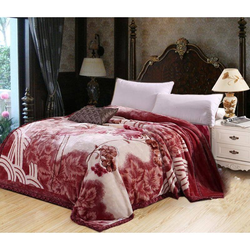 Faux Fur Fleece Throw Blanket Comforter - Ultra Soft & Cozy Bedding Accessory