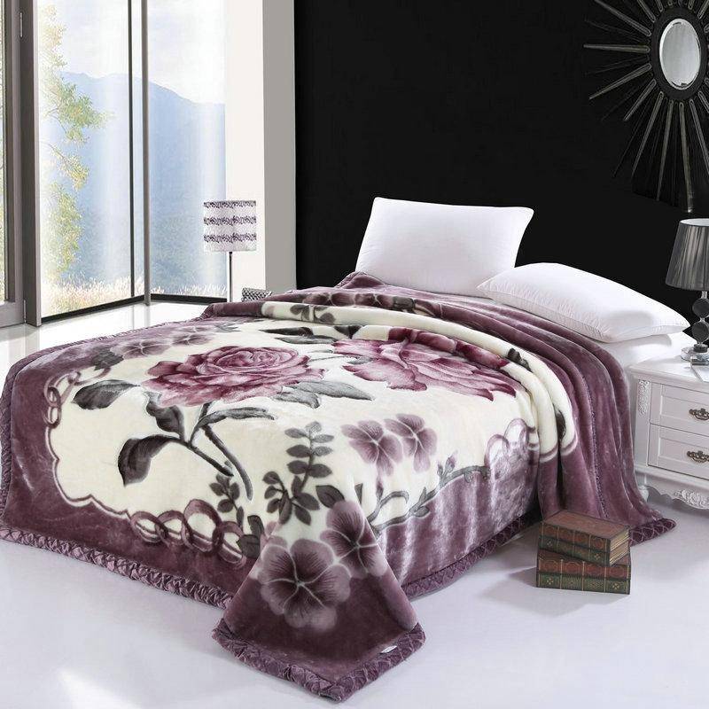 Faux Fur Fleece Throw Blanket Comforter - Ultra Soft & Cozy Bedding Accessory