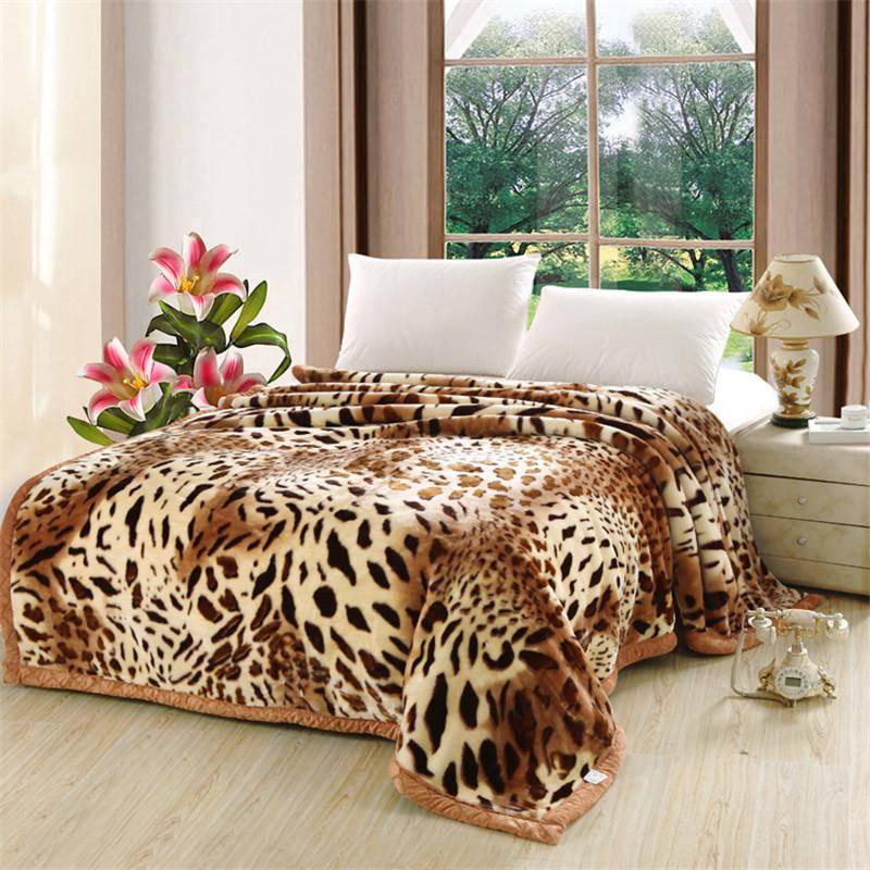 Faux Fur Fleece Throw Blanket Comforter - Ultra Soft & Cozy Bedding Accessory
