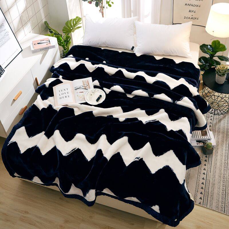 Faux Fur Fleece Throw Blanket Comforter - Ultra Soft & Cozy Bedding Accessory