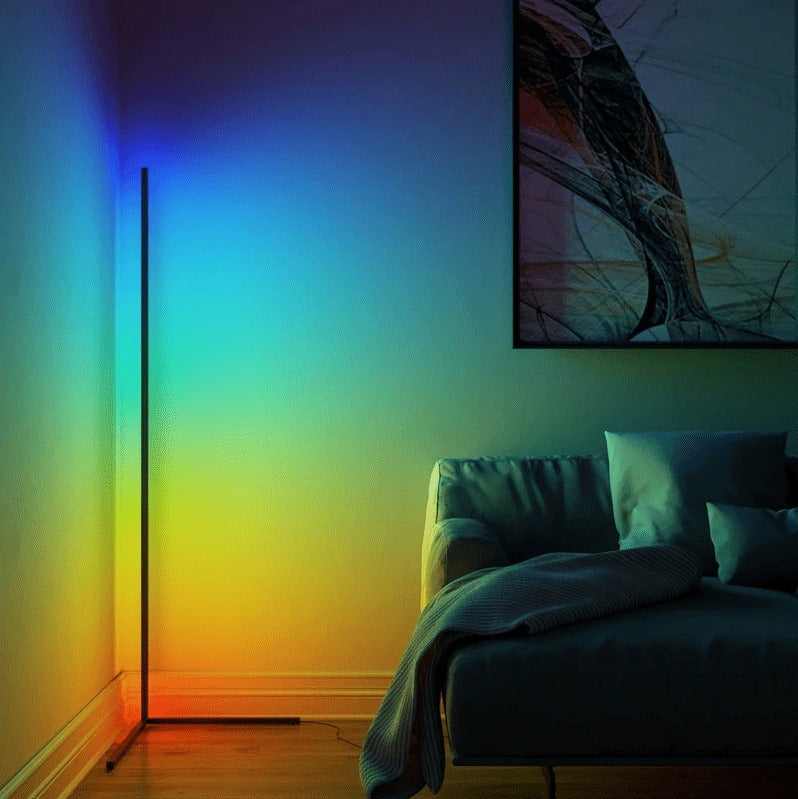 Futuristic RGB Corner Floor LED Light: Transform Your Space with Color