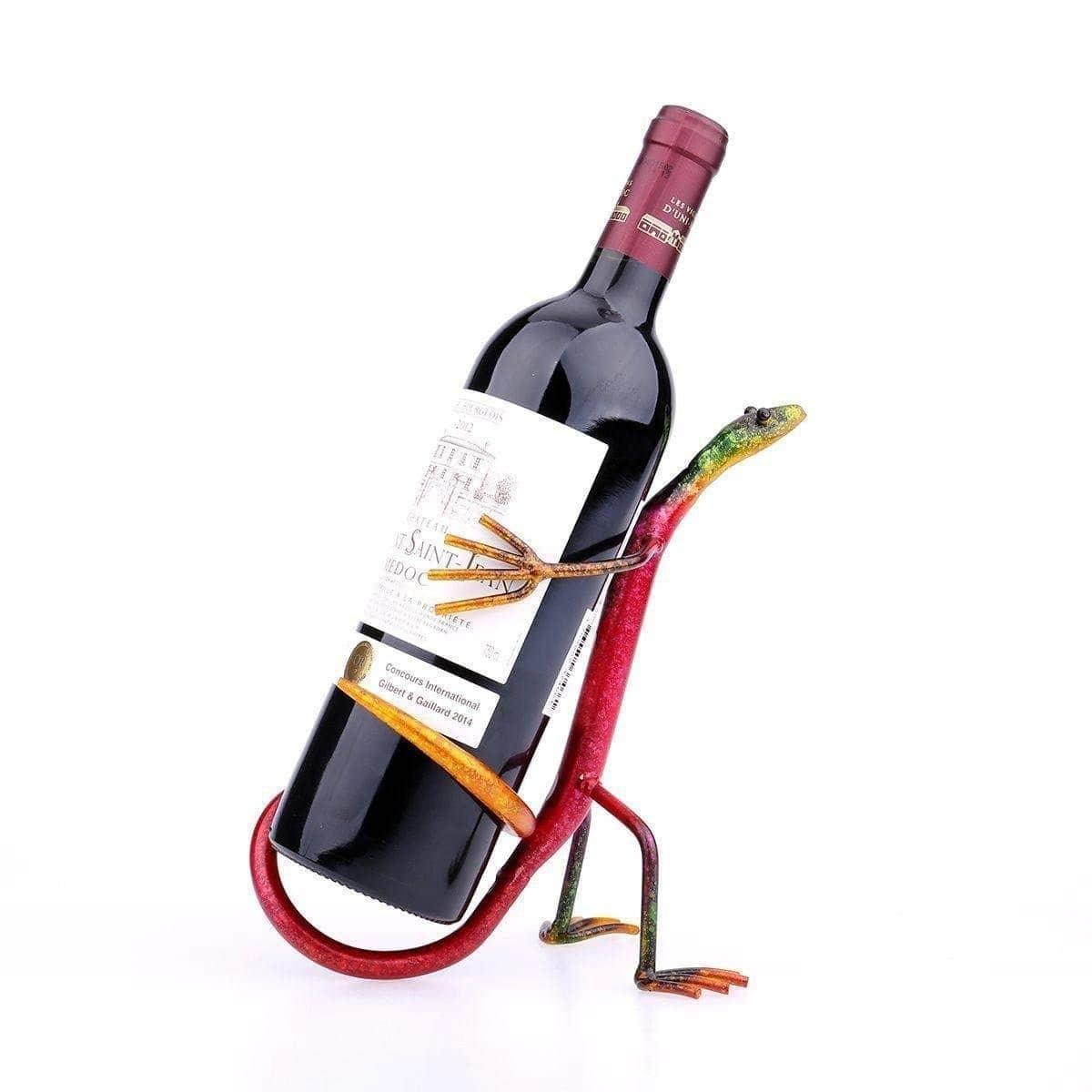 Gecko Wine Bottle Holder: Playful and Whimsical Wine Accessory