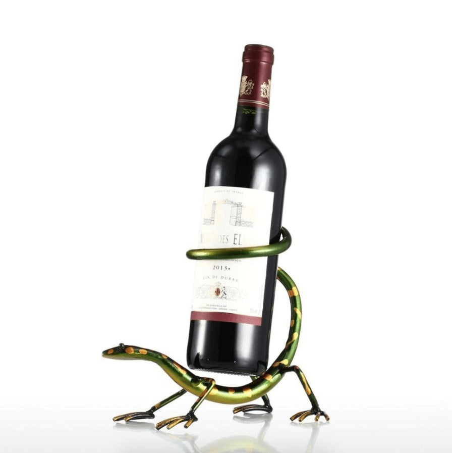 Gecko Wine Bottle Holder: Playful and Whimsical Wine Accessory