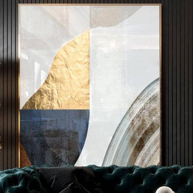 Glamorous Marble Golden Foil Wall: Elegance