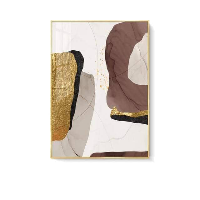 Glamorous Marble Golden Foil Wall: Elegance