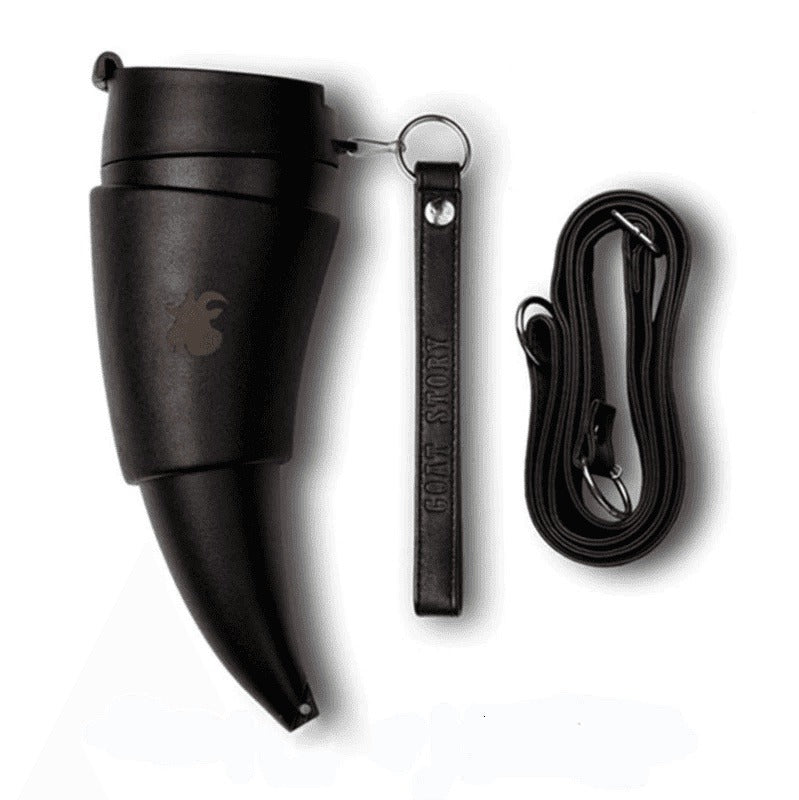 Goat Horn Travel Mug Set - Playful Coffee Accessory