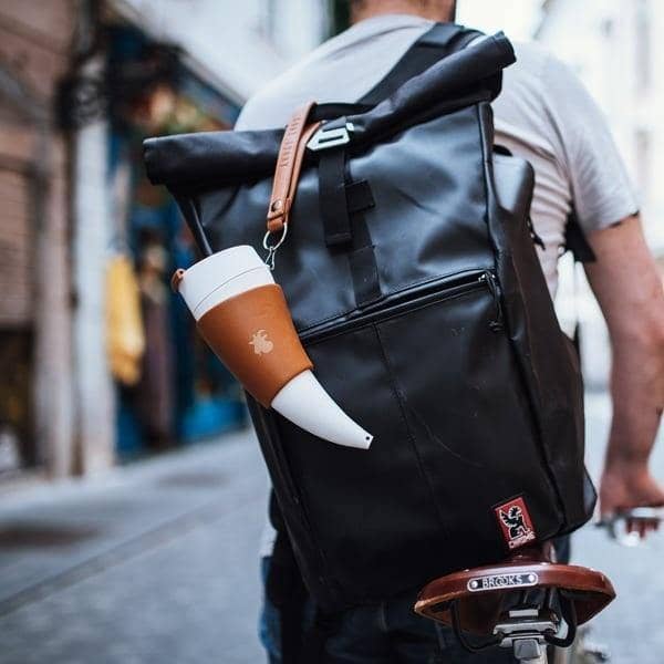 Goat Horn Travel Mug Set - Playful Coffee Accessory