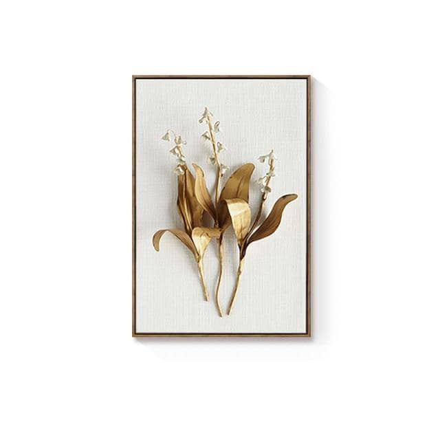 Golden Plant Leaf & Flower: Botanical and Artistic