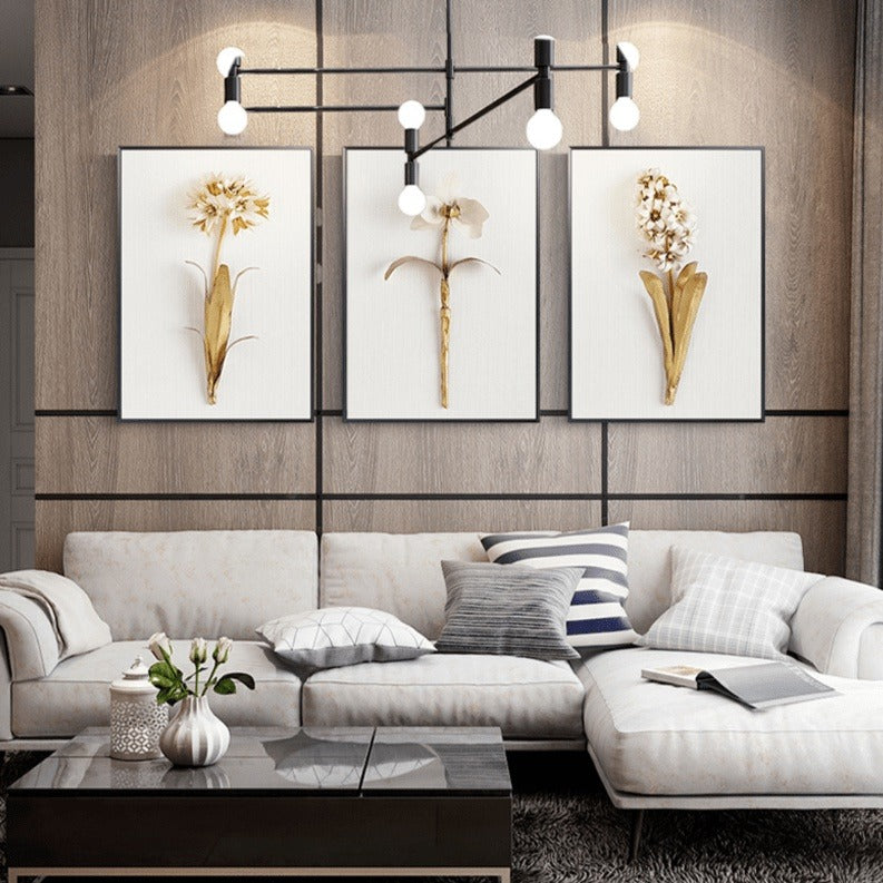 Golden Plant Leaf & Flower: Botanical and Artistic