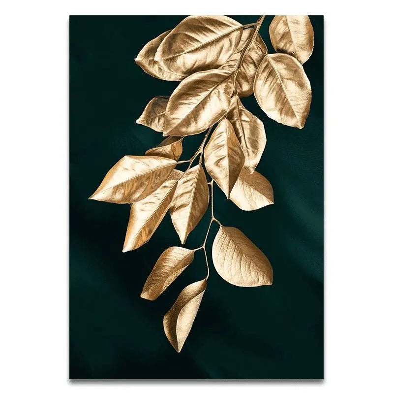 Golden Plant Leaves: Botanical and Stylish