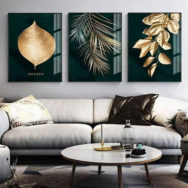 Golden Plant Leaves: Botanical and Stylish