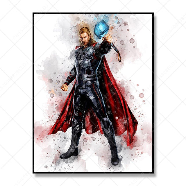 Heroic Splash: Avengers Marvel Movie Characters