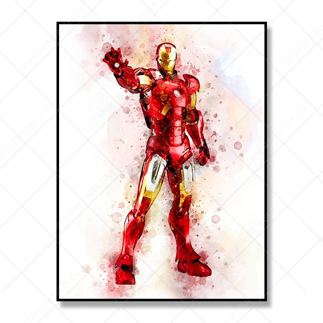 Heroic Splash: Avengers Marvel Movie Characters