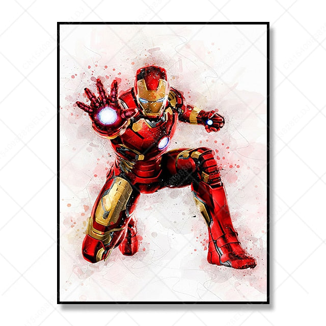 Heroic Splash: Avengers Marvel Movie Characters