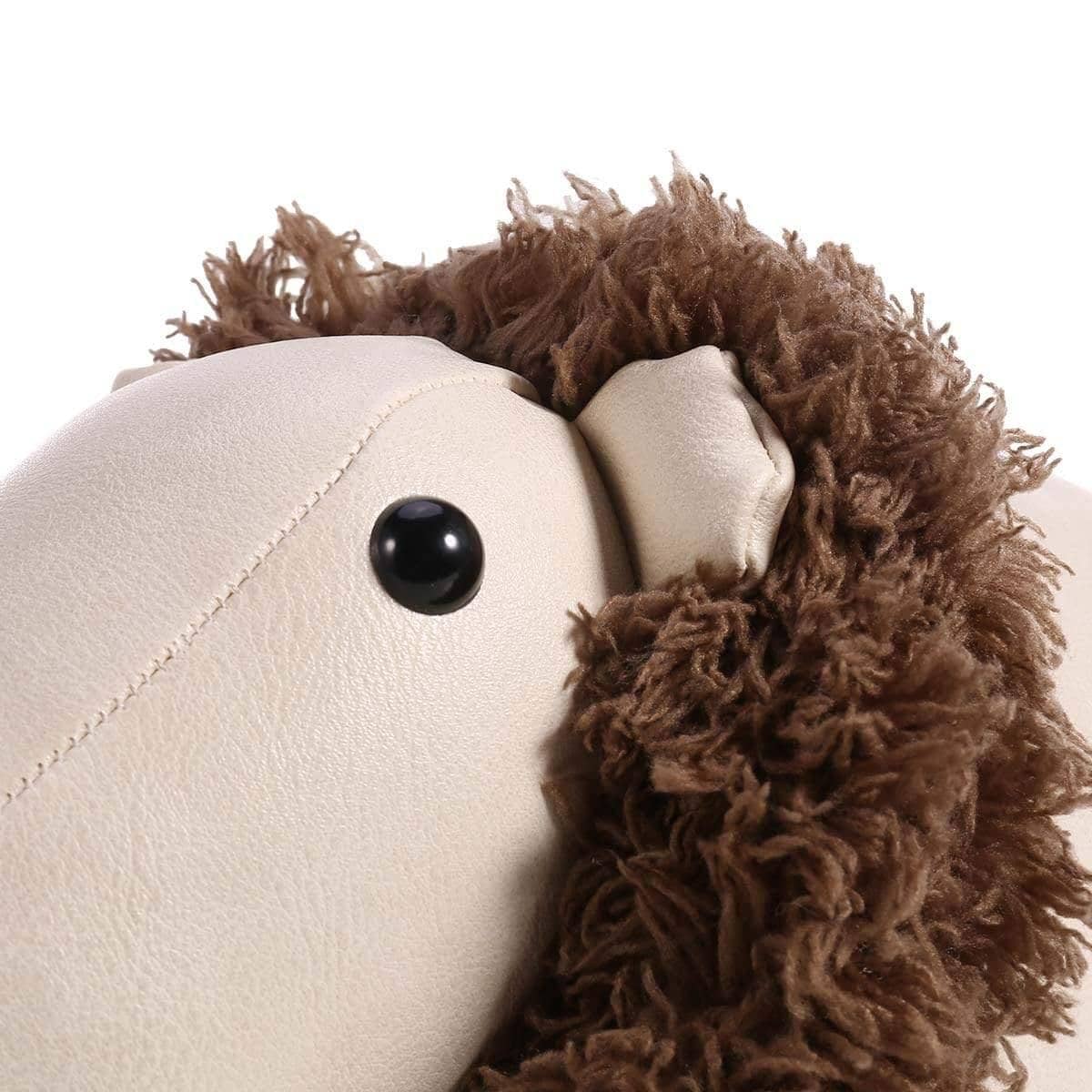 Leather Lion Floor Door Stopper