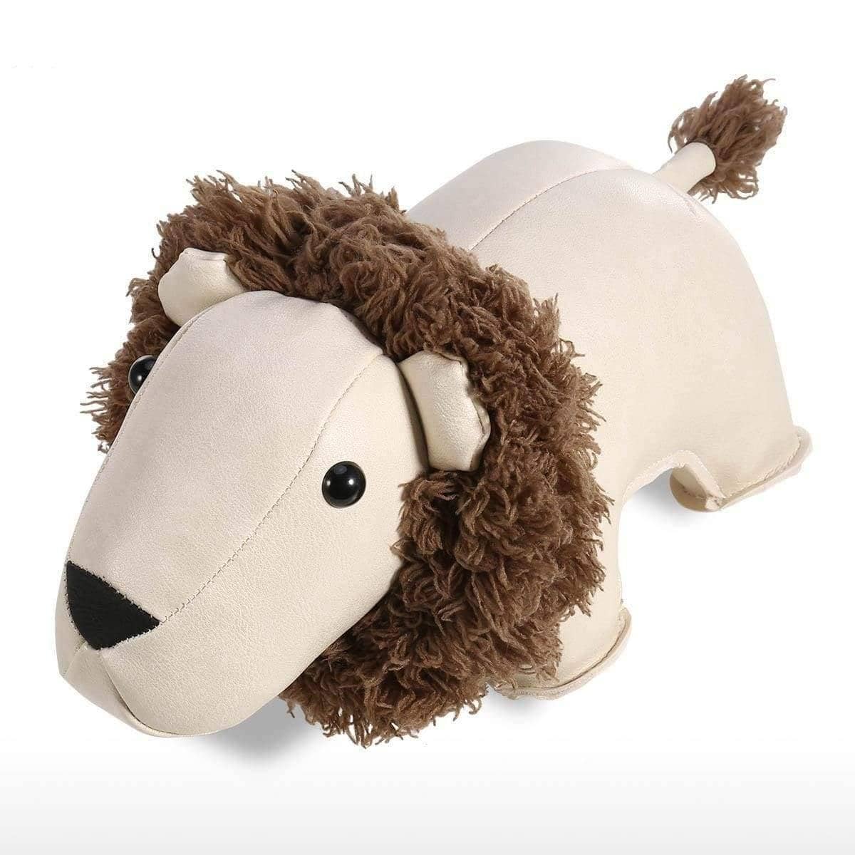 Leather Lion Floor Door Stopper