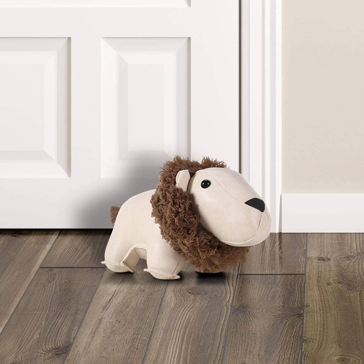 Leather Lion Floor Door Stopper