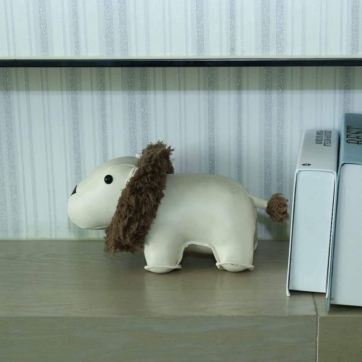 Leather Lion Floor Door Stopper