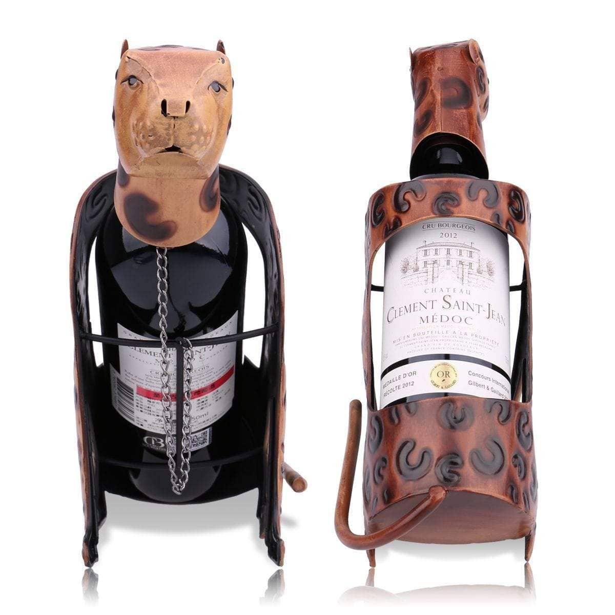 Leopard Wine Bottle Holder Stand Rack