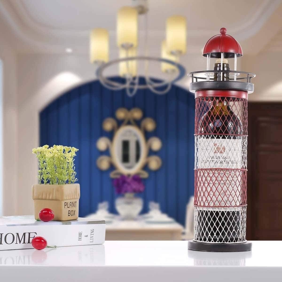 Lighthouse WineBottle Holder Stand Rack
