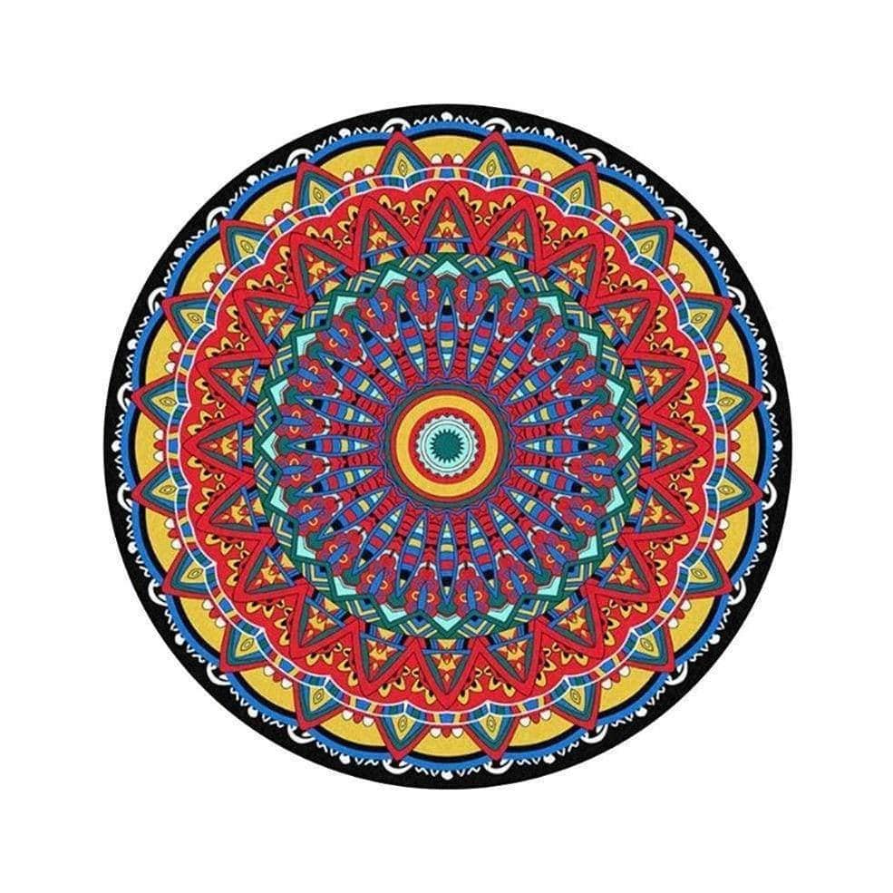 Mandala Flower Round Area Rug - Elegant Touch for Your Space