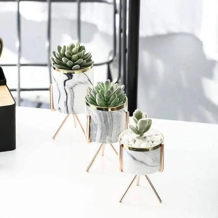 Marbling Flower Pots - Touch of Marble for YourPlant Decor