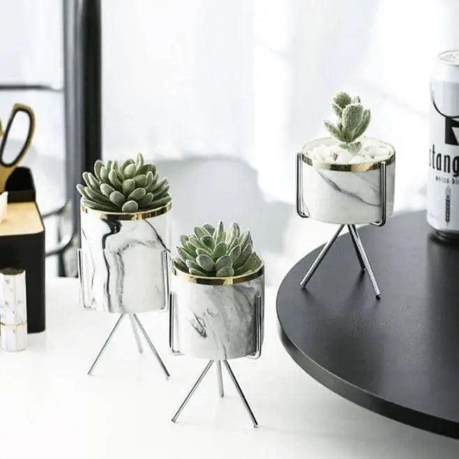 Marbling Flower Pots - Touch of Marble for YourPlant Decor
