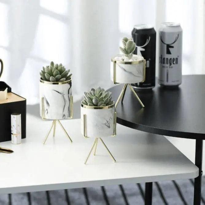 Marbling Flower Pots - Touch of Marble for YourPlant Decor