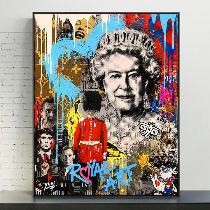 Monarch Mashup: Queen Elizabeth with Famous Graffiti