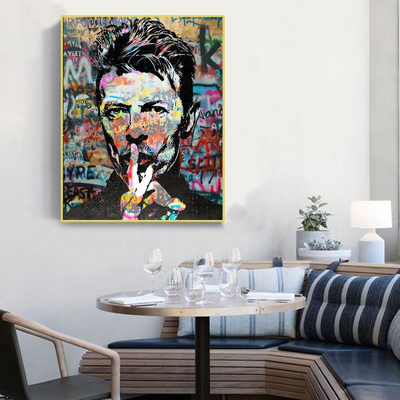 Musical Revolution: David Bowie Graffiti Portrait by Stephen Chambers