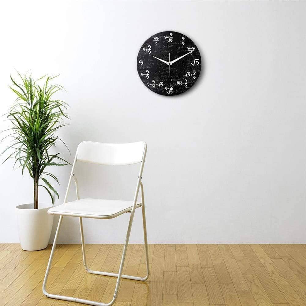 Nines Math Equation Wall Clock - Geeky Home Decor