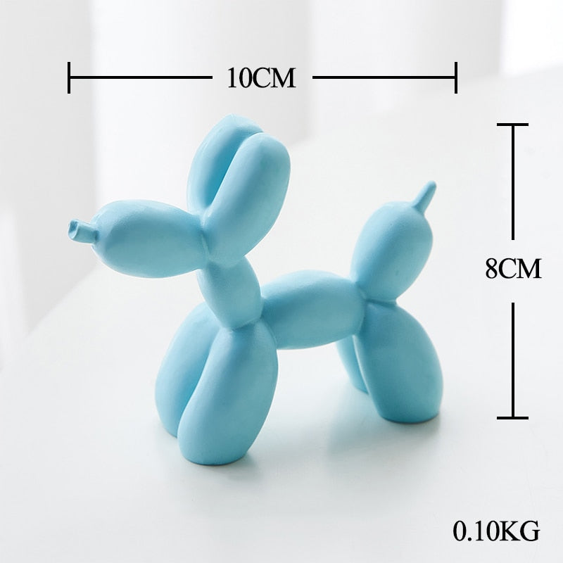Nordic Colourful Balloon Dog Resin Statue - Whimsical Home Ornament