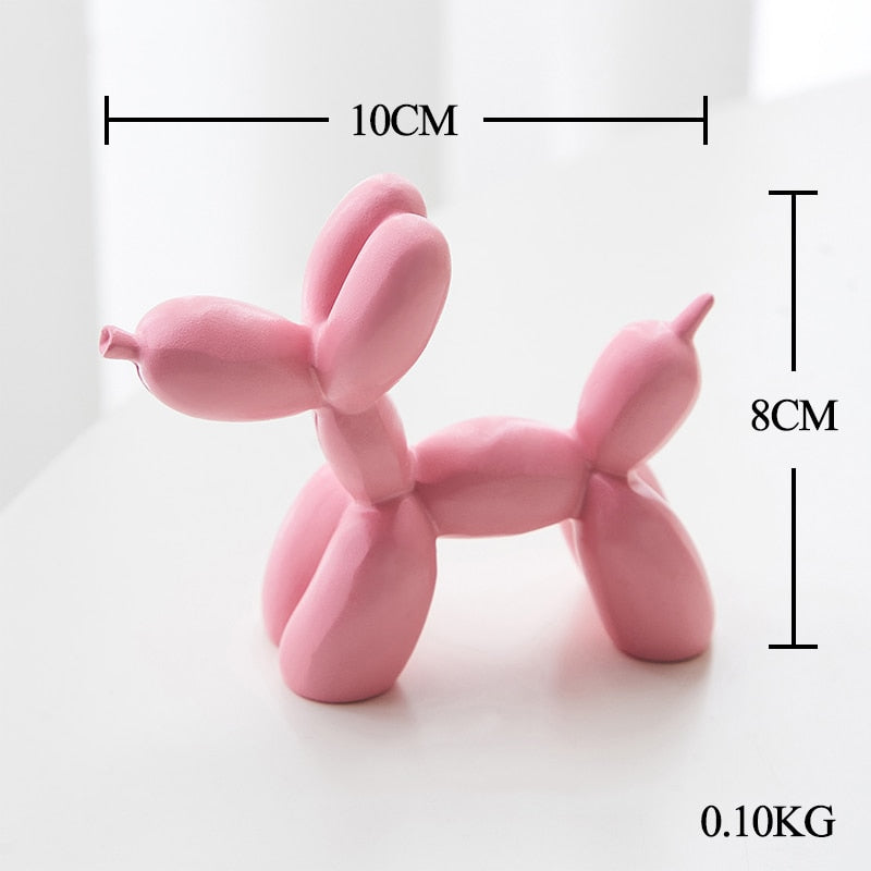 Nordic Colourful Balloon Dog Resin Statue - Whimsical Home Ornament