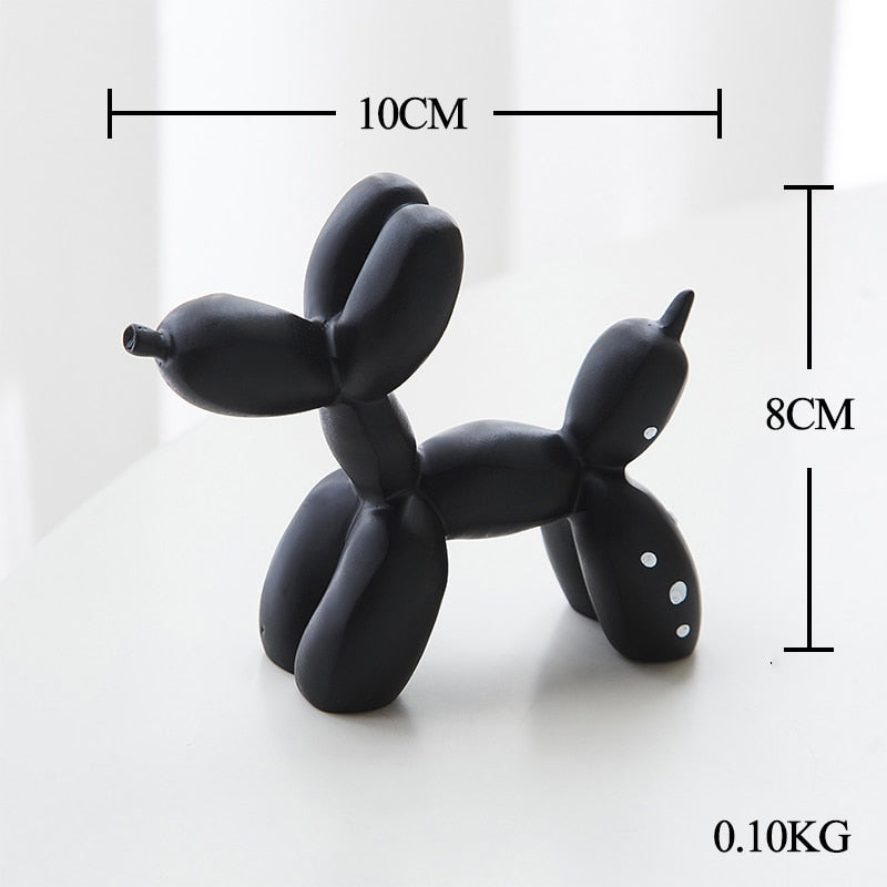Nordic Colourful Balloon Dog Resin Statue - Whimsical Home Ornament