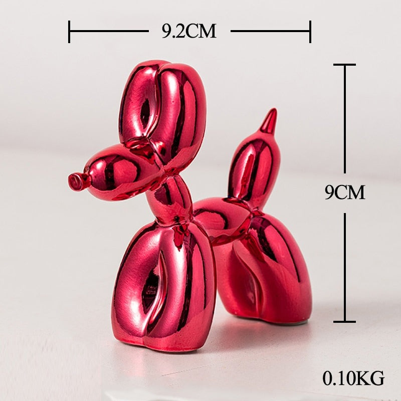 Nordic Colourful Balloon Dog Resin Statue - Whimsical Home Ornament