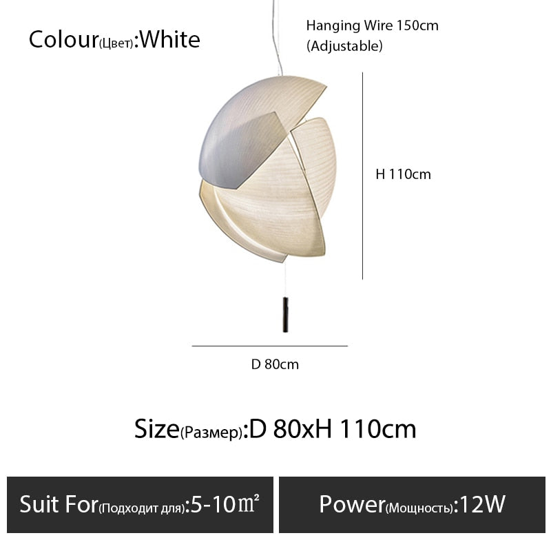 Nordic Designer Cloth Lamp Shade Chandelier - Stylish Pendant Light