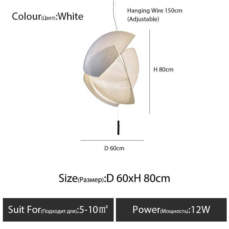 Nordic Designer Cloth Lamp Shade Chandelier - Stylish Pendant Light