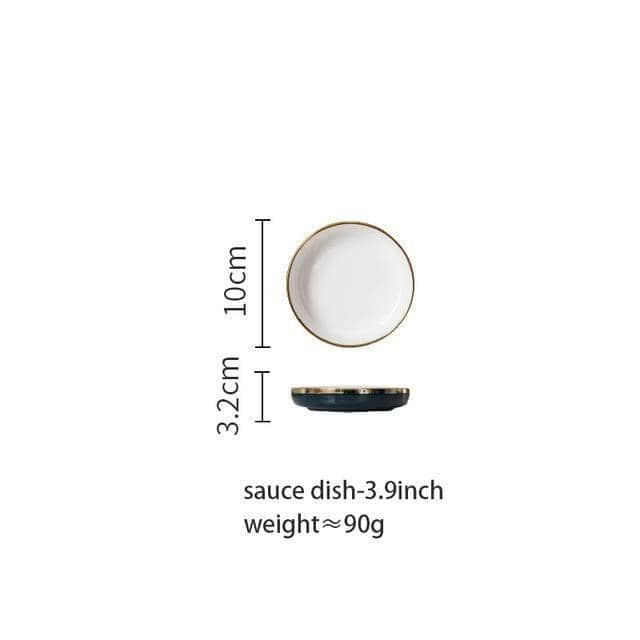 Nordic Glaze Ceramic Display Plate Set - Stylish Dining Room Decor