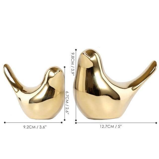 Nordic Golden Bird Family - Personalized Home Accents