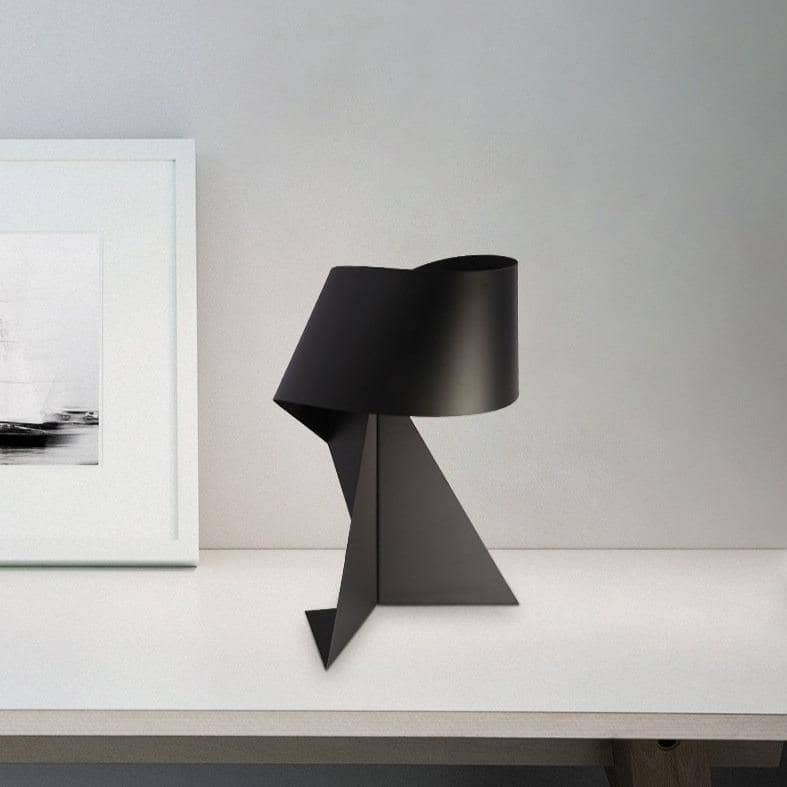 Origami-Inspired Minimalist Side Table Lamp: Artful Lighting