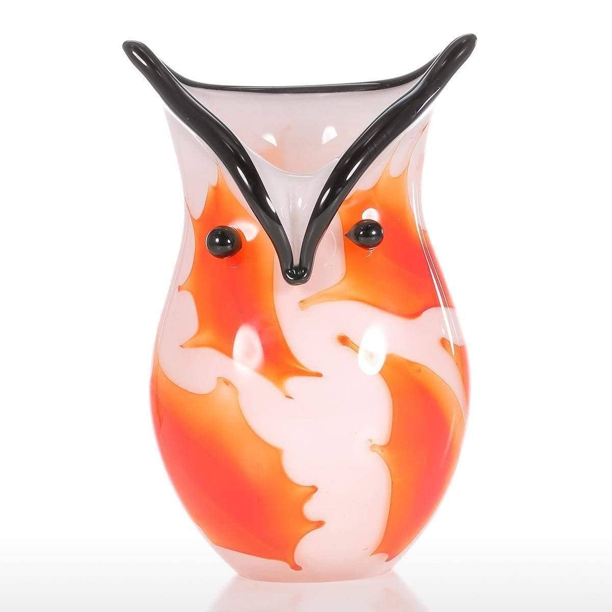 Owl Glass Vase Ornament - Stylish Decor