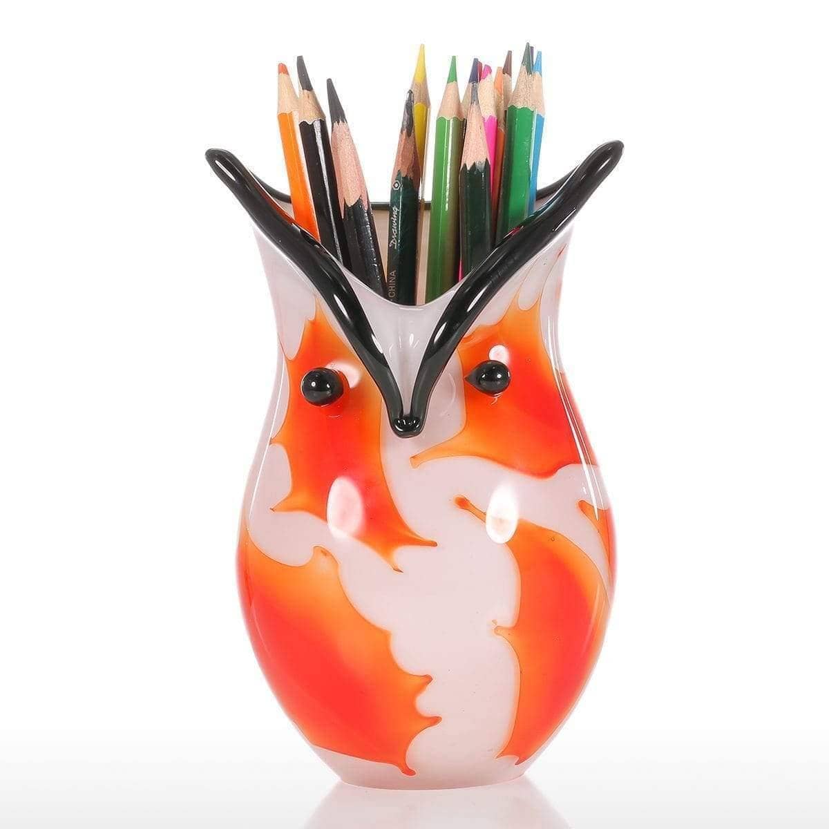 Owl Glass Vase Ornament - Stylish Decor