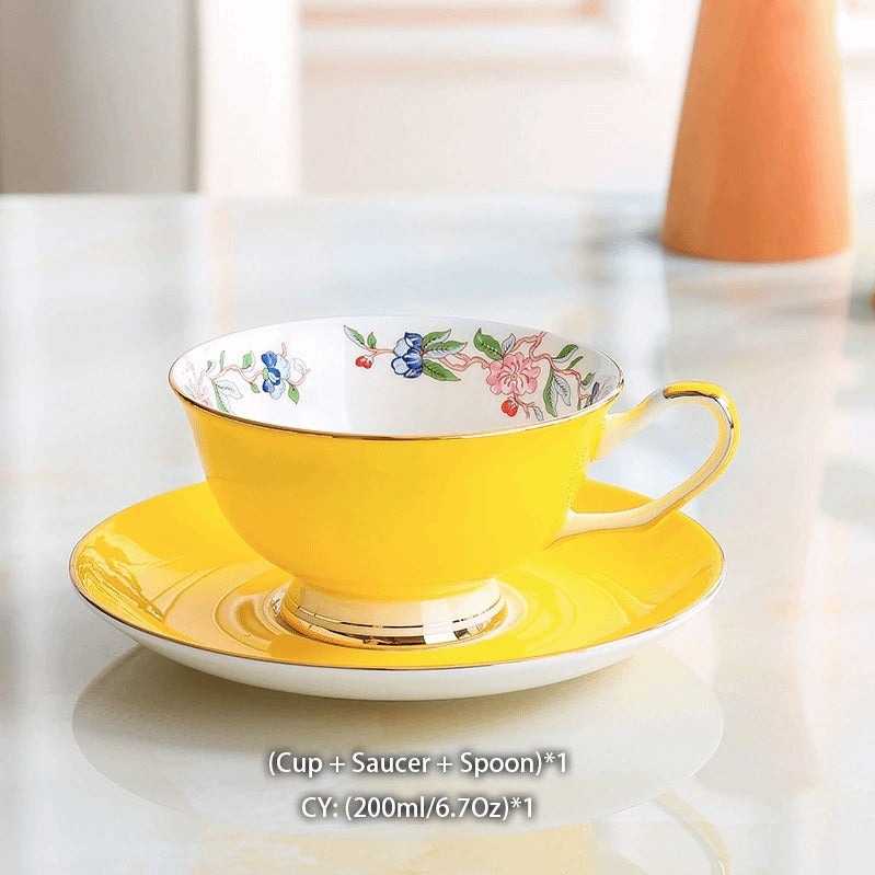 Pastoral Floral Tea Set - Bone China Coffee Time